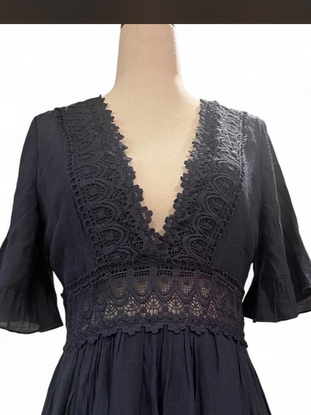 Wishlist Navy Lace Maxi Dress S Boho Romantic- practical magic 🌟 - Picture 3 of 6
